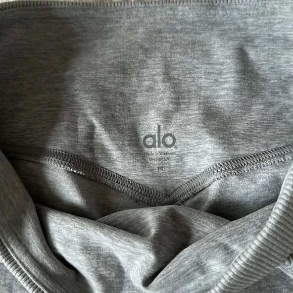 Alo Yoga High-Waist Alosoft Lounge Legging Size M Zinc Heather - Picture 3 of 7